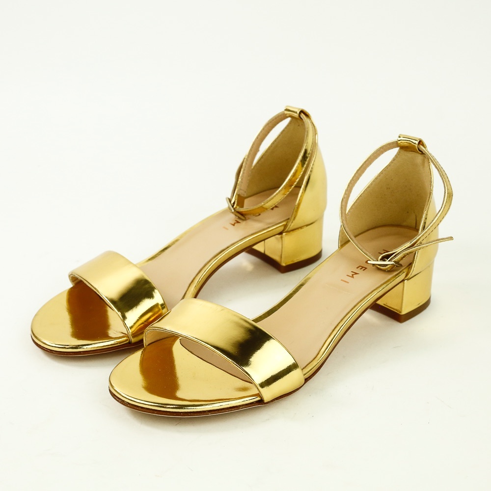 M. Gemi Gold Sandal Made In Italy 37